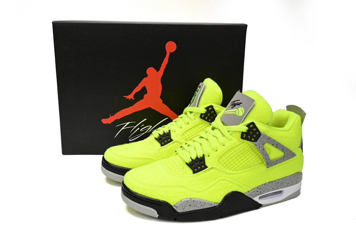 Tagz x Air jordan 4 Plush Fluorescent Yellow