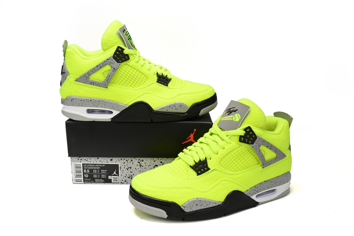 Tagz x Air jordan 4 Plush Fluorescent Yellow
